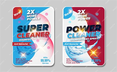 Premium Vector | Disinfectant or laundry detergent labels