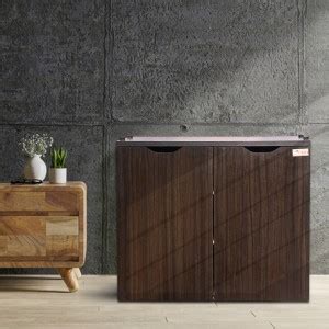 ziyko 2-Door Shoe Rack / Cabinet with Seat Engineered Wood Shoe Stand ...