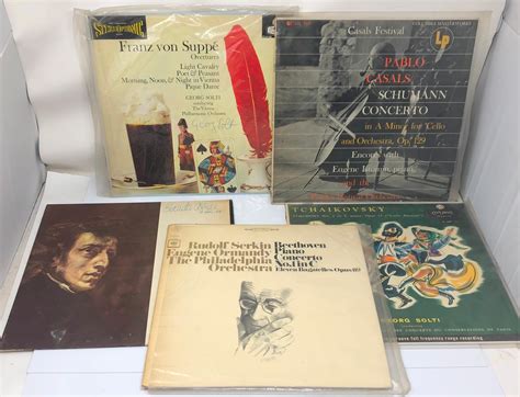 Lot - Five classical LP record of Opera albums signed: George Solti ...
