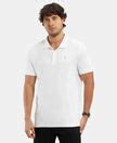 Buy Super Combed Cotton Rich Solid Half Sleeve Polo T-Shirt - Black ...