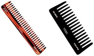 Buy Vega Tortoise Shell Pattern with 1 Row Detangling Comb, Brown ...