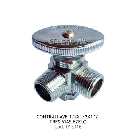 CONTRALLAVE 1/2X1/2X1/2 TRES VIAS EZFLO