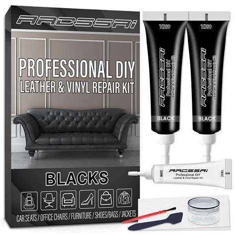 Black Leather and Vinyl Repair Kit - Restorer of Your Furniture, Car ...