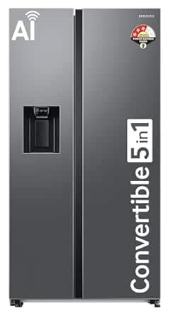 Samsung 633 L, 3 Star, Frost Free, Double Door, Convertible 5-in-1 ...