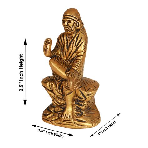 Giri - Sai Baba Statue | Gold Finish idol | God Murti — Giri Trading ...