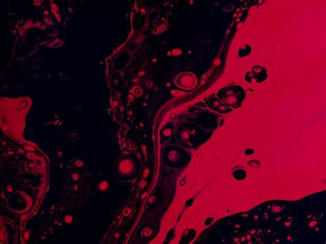 Download wallpaper 1400x1050 paint, spots, stains, red, abstraction ...