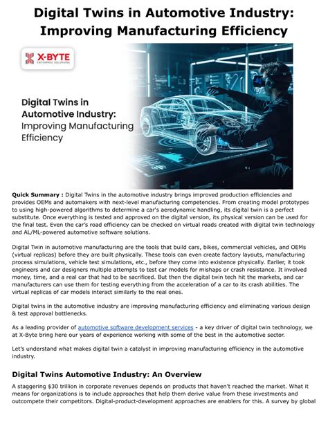 PPT - Digital Twins in Automotive Industry_ Improving Manufacturing Efficiency PowerPoint ...
