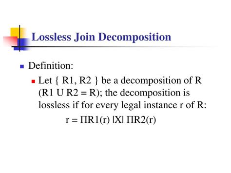 Image result for Lossless Join Decomposition Explained