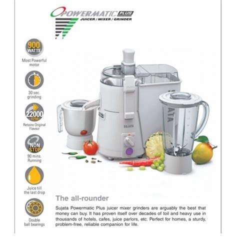 Buy Sujata Powermatic Plus 900 Watts Juicer Mixer Grinder Online at low ...