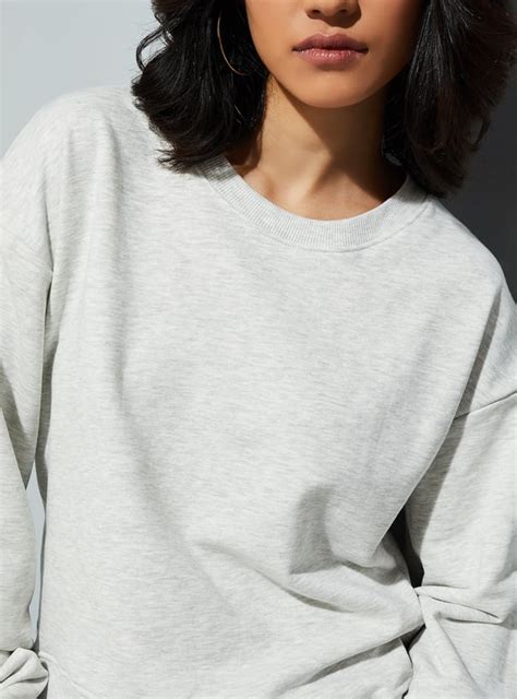 Buy URB_N Women Relaxed Fit Solid Sweatshirt Online at just Rs. 599.0 ...