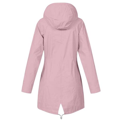 QIPOPIQ Clearance Rain Jackets for Women Plus Size Raincoat Long Hooded ...
