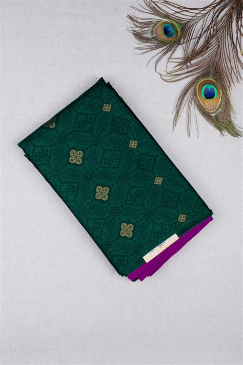 Green Borderless Pure Touch Silk Saree – Priyangaa