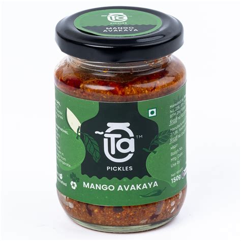 Ta Pickles | Mango Avakaya Pickle With Garlic | Made with Cold Pressed ...