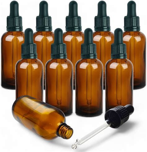 Amber Glass 100ml Dropper Bottle - 10 Pk - Ideal for Aromatherapy, DIY ...