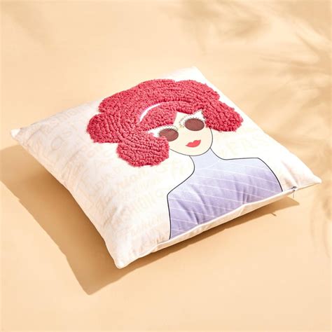 Buy Funky Faces Printed Filled Cushion - 40x40cm from Home Centre at ...