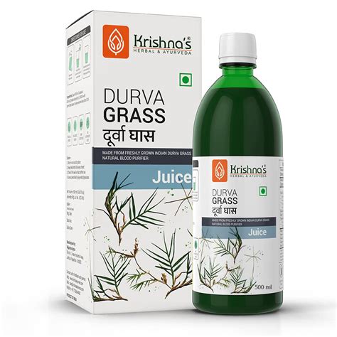 Buy Krishna's Durva Juice - 500 ml (Pack of 1) | Fresh Durva Grass ...
