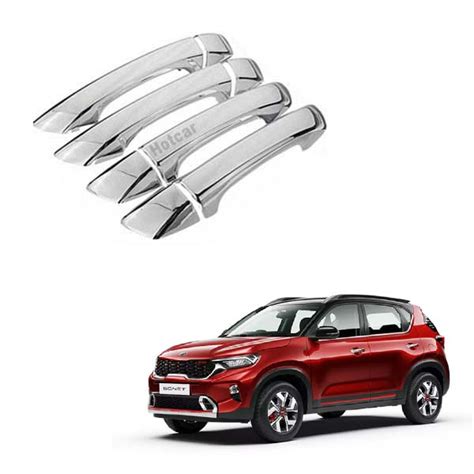 Kia Sonet - Door Visors (Black with Chrome Line)