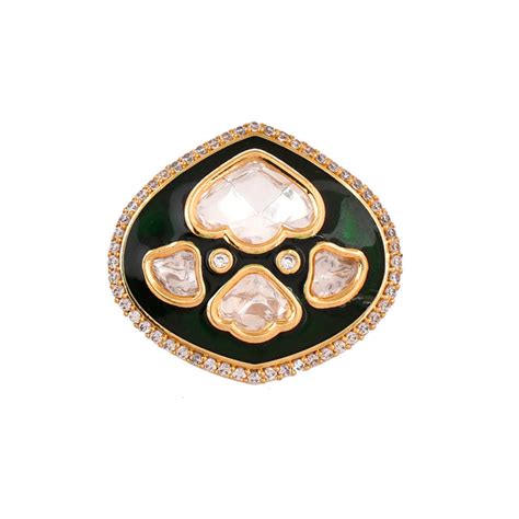 Kundan Elegance Rajputana Ring – VOYLLA