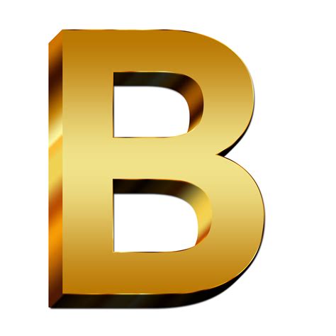 Letter B Capital Letter Alphabet Abc Gold B Letter Png Image | Images ...