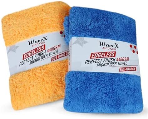 WaveX Perfect Finish Microfiber Cloth for Car 440 GSM (40x60CM) Super ...