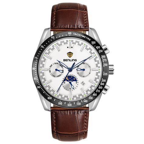 Benling Legacy Chrono Automatic Watch for Men with Interchangeable Lea