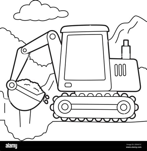 Construction Digger Coloring Pages