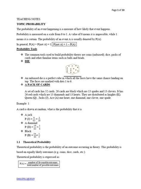 Image result for Probability Notes