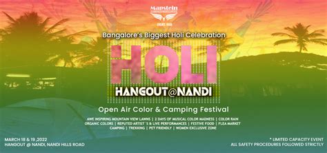 Holi Hangout at Nandi | Open Air Color & Camping Festival 2022 | Holi ...