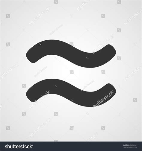 Approximately Equal Symbol Two Waves Vector: vetor stock (livre de ...