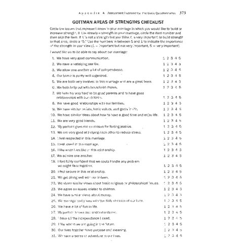 Gottman Assessment(a) - Clinical Psychology - Studocu