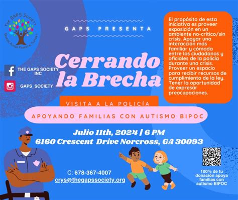 GAPS Norcross Police Visit "Supporting BIPOC Autism Families", Gwinnett ...