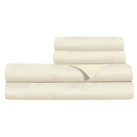 PureFit Premium Linen-Textured Bed Sheets, Cal King Bed Sheet Set 4 ...