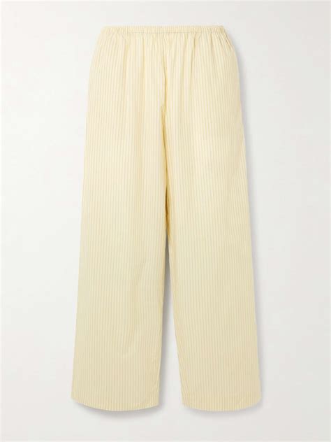 DEIJI STUDIOS Ease striped organic cotton-poplin pajama pants | NET-A ...
