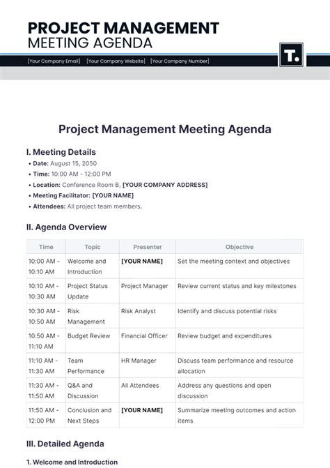 Project Agenda Example 的图像结果