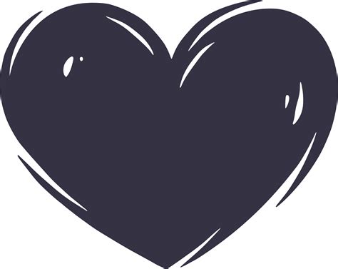Silhouette of love heart for Valentines Day holiday. Spring vector illustration for february ... - silhouette of love