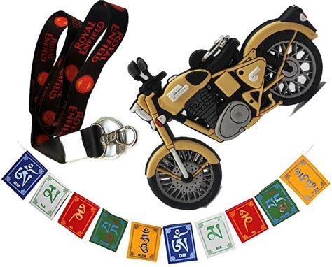 NSV Royal Enfield Bike Key Ring Long Bullet ID Tag With Ladakh Tibetan ...