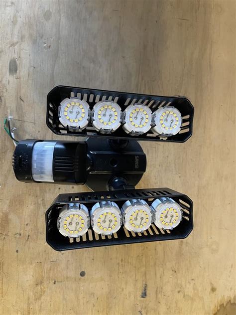 SANSI 180-Degree 700-Wattage Equivalent Hardwired LED Black 2-Head ...