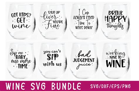Funny Quotes Wine Svg Bundle, Wine Svg, Alcohol Svg Bundle, Wine Glass ...