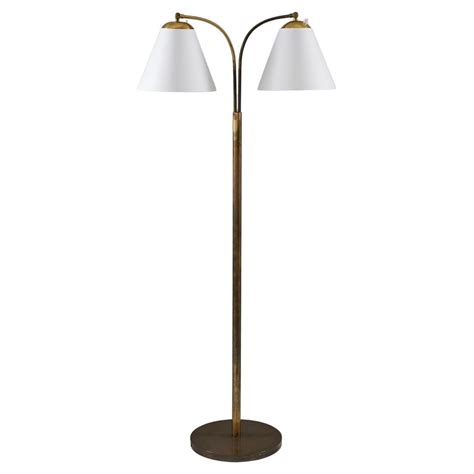 Swedish Modern Floor Lamp in Brass, 1940s at 1stDibs