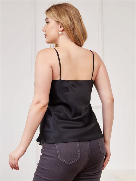 Pure Silk Spaghetti Strap Plus Size Camisole – CA-SILKSILKY