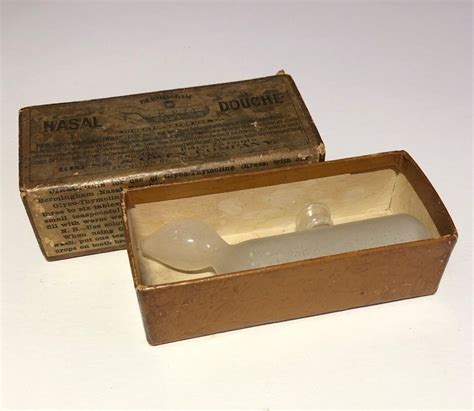 Antique EARLY nasal douche bottle w/Box | #4613405201