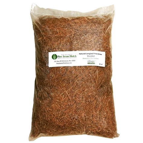 Shredded Pine Straw Bags of Mulch - 2 Cu. Ft. Bags (3 Bags per Box ...
