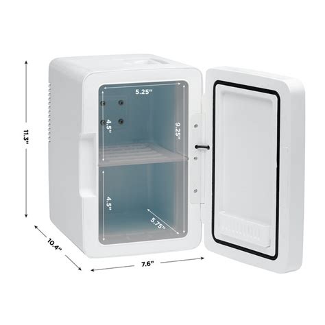 Chefman Chefman Portable Mirrored Beauty Fridge With LED Lighting, 6 ...