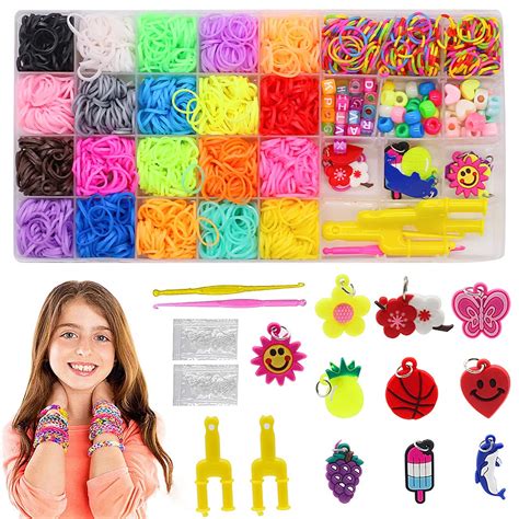 PATPAT® 1150+ Rubber Loom Bands Kit, 20 Color Loom Bands Making Kit ...