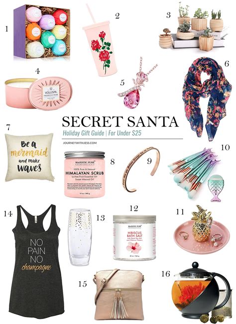 Secret Santa Holiday Gift Guide | For Under $25 — Journey With Jess ...