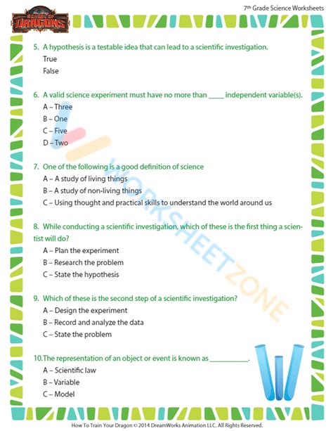 Image result for Seventh Grade Science Printable Worksheets