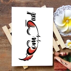 voorkoms Mom Dad With Heart Temporary Tattoo Stickers For Male And ...
