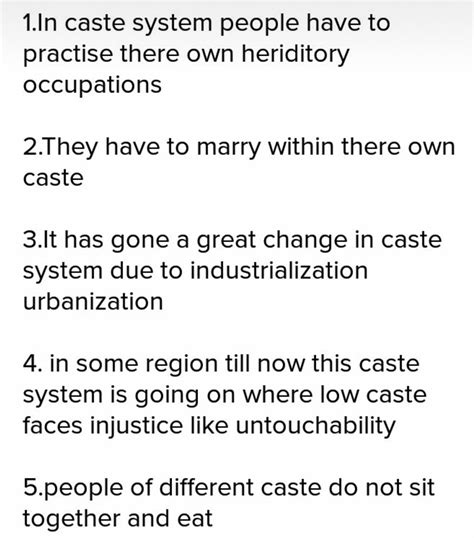give five features of cast system in India?? - Brainly.in