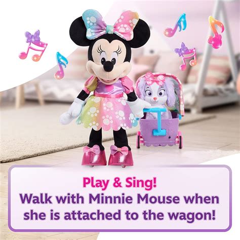 Buy Just Play Minnie Mouse Waggin' Wagon Feature Plush Plush Animated ...