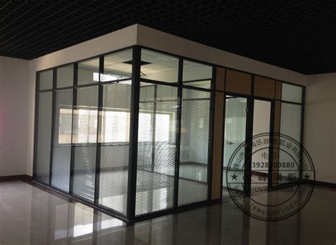 广东办公室高隔断墙双玻百叶玻璃隔断墙高隔间铝合金钢化玻璃隔断-阿里巴巴